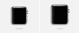 De Apple Watch komt in twee verschillende formaten